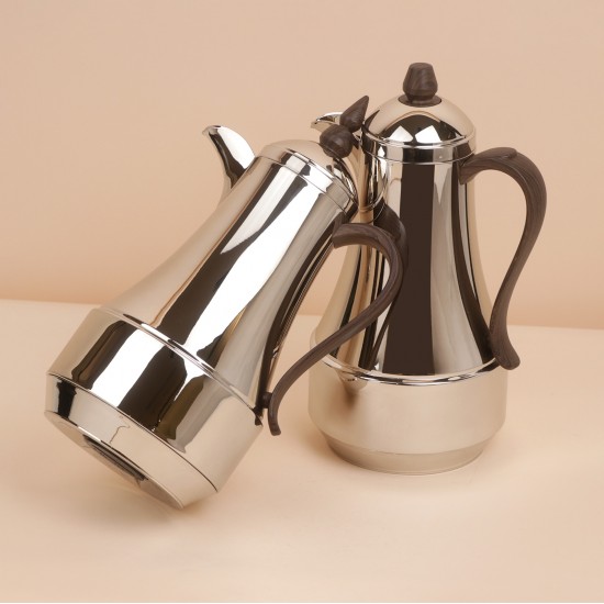 Luxury hospitality thermos set for coffee and tea - 1 liter + 1 liter capacity - 2S1BB100110 Luxury hospitality thermos set for coffee and tea - 1 liter + 1 liter capacity - 2S1BB100110