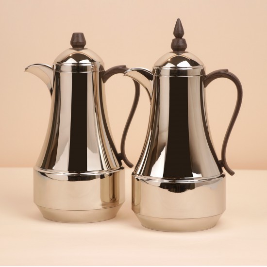 Luxury hospitality thermos set for coffee and tea - 1 liter + 1 liter capacity - 2S1BB100110 Luxury hospitality thermos set for coffee and tea - 1 liter + 1 liter capacity - 2S1BB100110