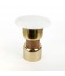 Modern round side table with a natural Indian marble top - 2N2K100001