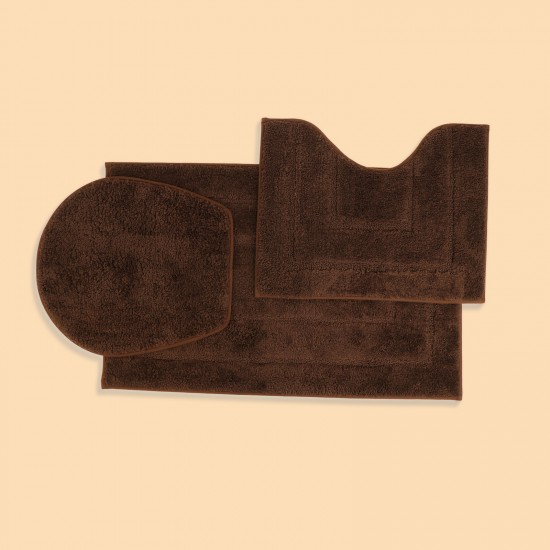 Bathroom mat set - 3 pieces - 50x80+50x40+45x40cm