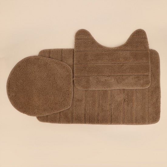 Bathroom mat set - 3 pieces - 50x80+50x40+45x40cm