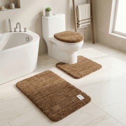 Bathroom mat set - 3 pieces - 50x80+50x40+45x40cm