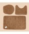 Bathroom mat set - 3 pieces - 50x80+50x40+45x40cm