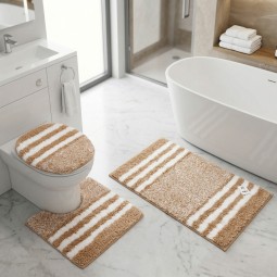Bathroom mat set - 3 pieces - 50x80+50x40+45x40cm