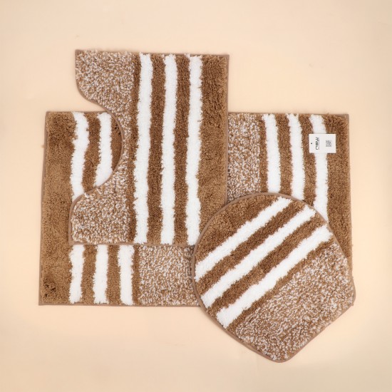 Bathroom mat set - 3 pieces - 50x80+50x40+45x40cm Bathroom mat set - 3 pieces - 50x80+50x40+45x40cm