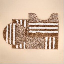 Bathroom mat set - 3 pieces - 50x80+50x40+45x40cm
