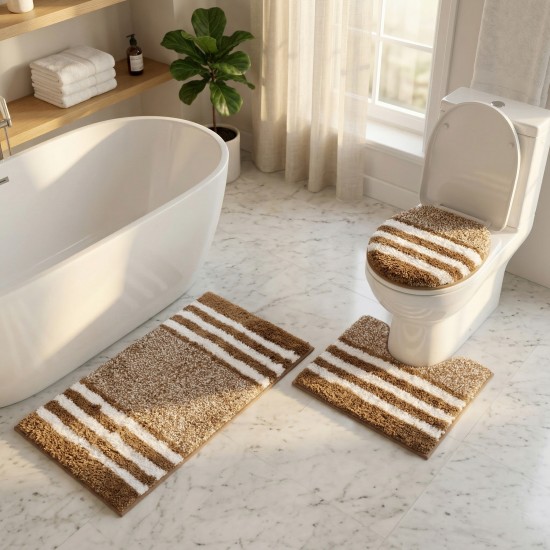 Bathroom mat set - 3 pieces - 50x80+50x40+45x40cm Bathroom mat set - 3 pieces - 50x80+50x40+45x40cm