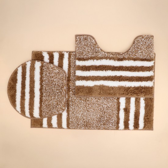 Bathroom mat set - 3 pieces - 50x80+50x40+45x40cm Bathroom mat set - 3 pieces - 50x80+50x40+45x40cm