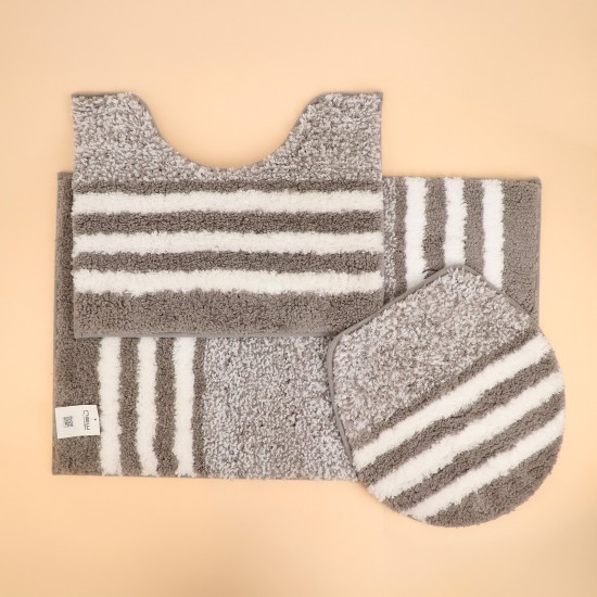 Bathroom mat set - 3 pieces - 50x80+50x40+45x40cm