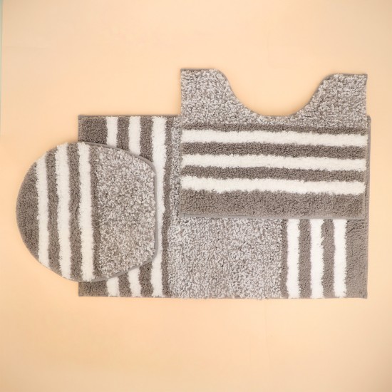 Bathroom mat set - 3 pieces - 50x80+50x40+45x40cm