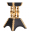 Black and gold steel incense burner - 25 cm