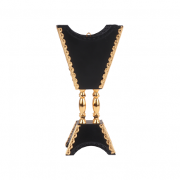 Black and gold steel incense burner - 25 cm