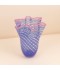 فازة كريستال مخططة باللون الأزرق - 25 × 33سم - 2M3A200112
