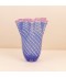 فازة كريستال مخططة باللون الأزرق - 25 × 33سم - 2M3A200112