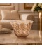 Modern brown striped crystal vase: 25 x 19 cm - 2M3A200113