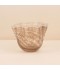 Modern brown striped crystal vase: 25 x 19 cm - 2M3A200113