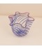 فازة كريستال مخططة باللون الأزرق - 25 × 19 سم - 2M3A200114