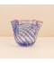 فازة كريستال مخططة باللون الأزرق - 25 × 19 سم - 2M3A200114
