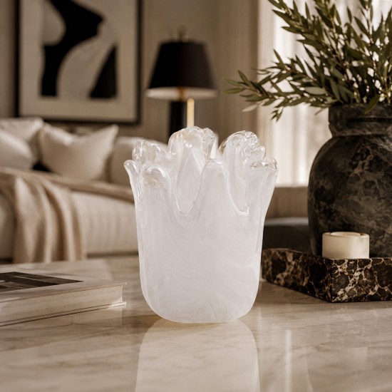 Royal Pearl Flow Vase - 18×19 cm- 2M3A200152
