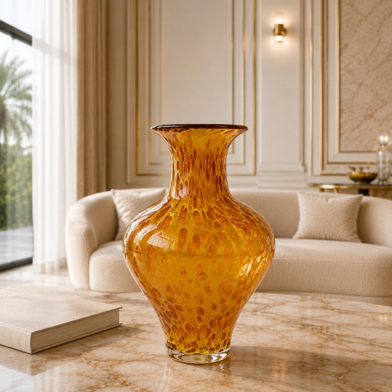 فازة زجاجية بتصميم مميز -19×30 سم -2M3A200156 