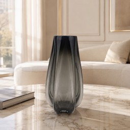 فازة زجاجية بتصميم فني - 39 ×21 سم - 2M3A200227 فازة زجاجية بتصميم فني - 39 ×21 سم - 2M3A200227