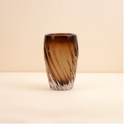 فازة ديكور زجاجية لون بني - 20× 12 سم - 2M3A200422