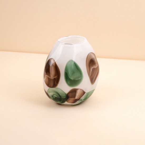 Decorative glass vase - 19 x 14 x 21 cm - 2M3A200424