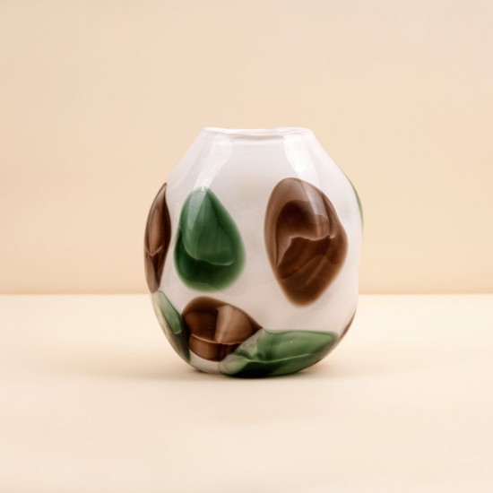 Decorative glass vase - 19 x 14 x 21 cm - 2M3A200424