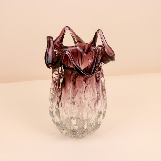 فازة زجاجية بلمسة فاخرة -22×32سم-2M3A200436