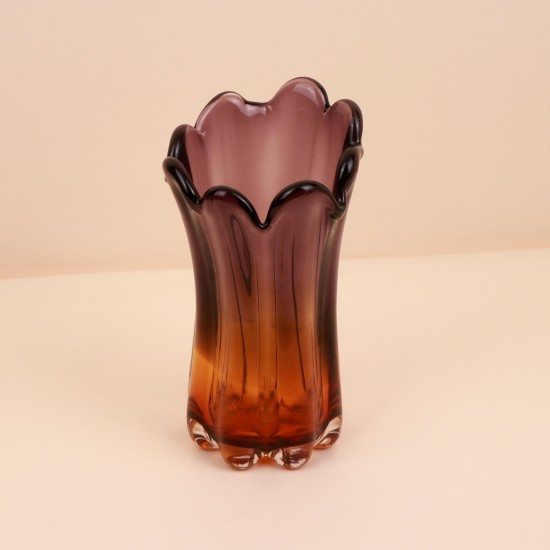 فازة زجاجية بتصميم انيق -16*16*27 سم -2M3A200438