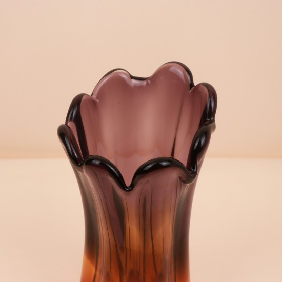 فازة زجاجية بتصميم انيق -16*16*27 سم -2M3A200438