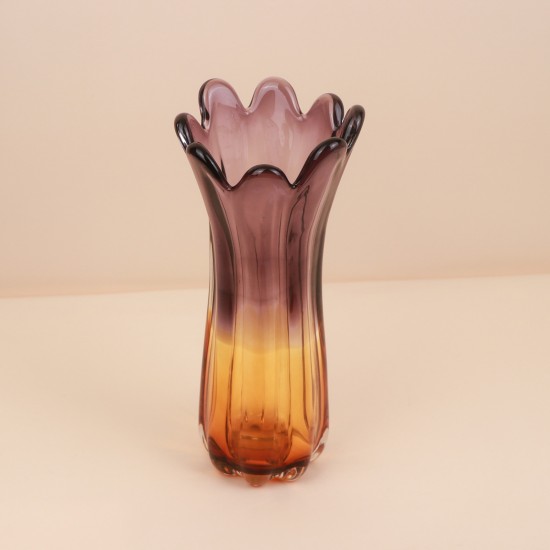 فازة زجاجية بتصميم انيق -18*18*37سم -2M3A200439