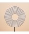 Round geometric design decorative piece in white with a black base - 28×8×38cm - 2M3D1900245