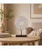 Round geometric design decorative piece in white with a black base - 28×8×38cm - 2M3D1900245