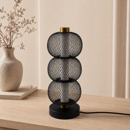 مصباح طاولة مودرن بتصميم شبكي أنيق - 12 ×12× 33 سم - 2M3B200081