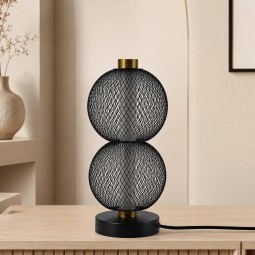 أبجورة طاولة مودرن بتصميم شبكي أنيق - 12 ×12 × 33 سم - 2M3B200082 أبجورة طاولة مودرن بتصميم شبكي أنيق - 12 ×12 × 33 سم - 2M3B200082