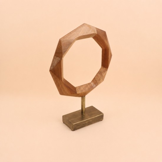 تحفة ديكور  خشبي بتصميم عصري - 30×8×40 سم-2M3D1900299
