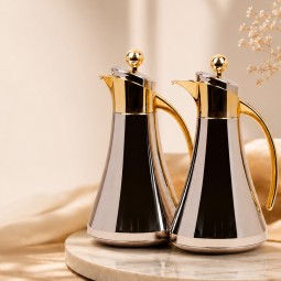 طقم ترامس الضيافة الملكية الفاخر  قهوة وشاي -1 لتر + 1 لتر - 2S1UU100122