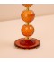 Crystal decorative candlestick, honey color - 9.8*24cm - 2M3C300084