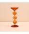 Crystal decorative candlestick, honey color - 9.8*24cm - 2M3C300084