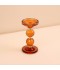 Crystal decorative candlestick, honey color - 9.5*18cm - 2M3C300085