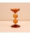 Crystal decorative candlestick, honey color - 9.5*18cm - 2M3C300085
