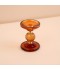 Crystal decorative candlestick, honey color - 9.5*24cm - 2M3C300086