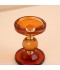 Crystal decorative candlestick, honey color - 9.5*24cm - 2M3C300086