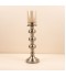 Metal candlestick with glass cup - 13.5×13.5×52 cm - 2M3C300116 Metal candlestick with glass cup - 13.5×13.5×52 cm - 2M3C300116