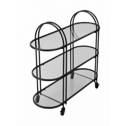 Black oval serving trolley - 100*90*35 cm - 2A2D500008 Black oval serving trolley - 100*90*35 cm - 2A2D500008