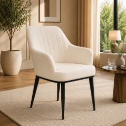 Velvet single chairs with metal legs - 2UU2-M01-033