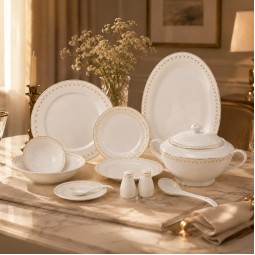 طقم عشاء فاخر  -  44 قطعة - 2S1MM100082