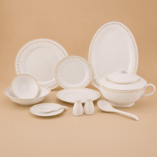 طقم عشاء فاخر  -  44 قطعة - 2S1MM100082