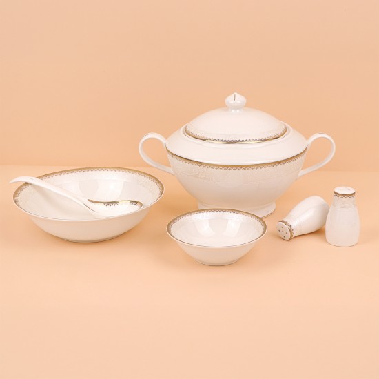 طقم عشاء فاخر  -  44 قطعة - 2S1MM100084